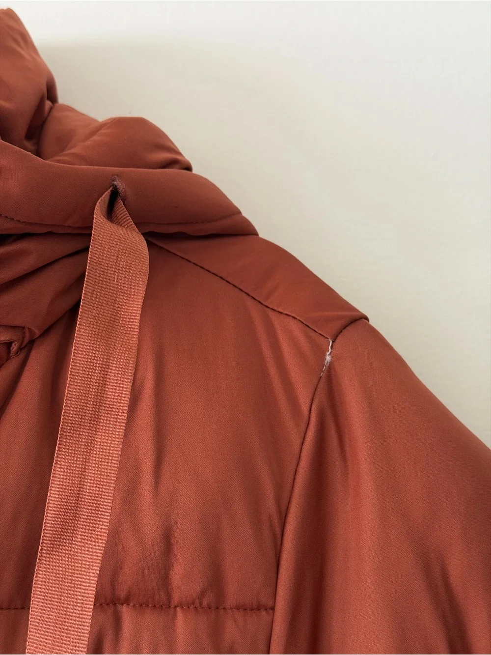 Avec Les Filles Thermalpuff Longline Puffer Coat Brown/Rust/Copper - Size S